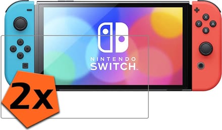 Screenprotector - Geschikt voor Nintendo Switch OLED Screenprotector Bescherm Glas - Tempered Glass Geschikt voor Nintendo Switch OLED Screen Protector - 2 PACK