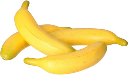 Bellatio Design kunstfruit banaan - 4x - deco food - real touch - 20 cm - los