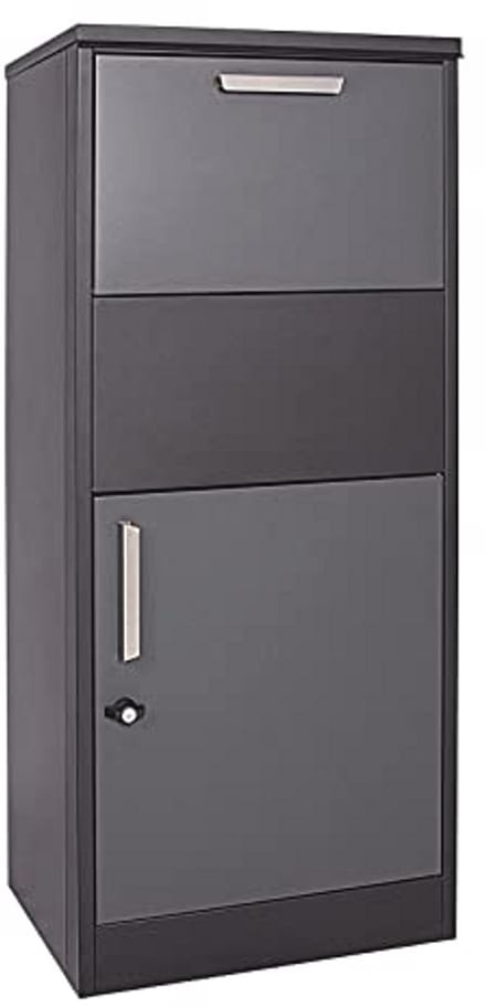 Zwarte Parcelbox 50x37.5x115cm - Vrijstaande, Sluitbare Pakketbrievenbus