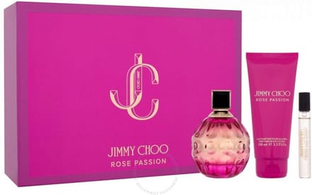 Jimmy Choo Rose Passion Gift Set - Eau De Parfum 100 ml + Body Lotion 100 ml + Minispray 7.5 ml