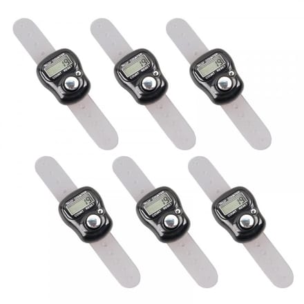 Dailygoods - 6 Stuks Digitale Vingerteller voor Diverse Statistieken