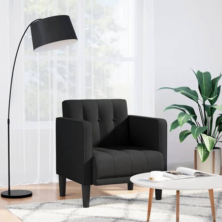 vidaXL - Fauteuil - met - armleuningen - Zwart - 53 - cm - Stof