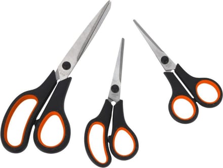 Excellent Houseware Scharenset - 3 formaten - RVS bladen - geschikt voor links- en rechtshandigen