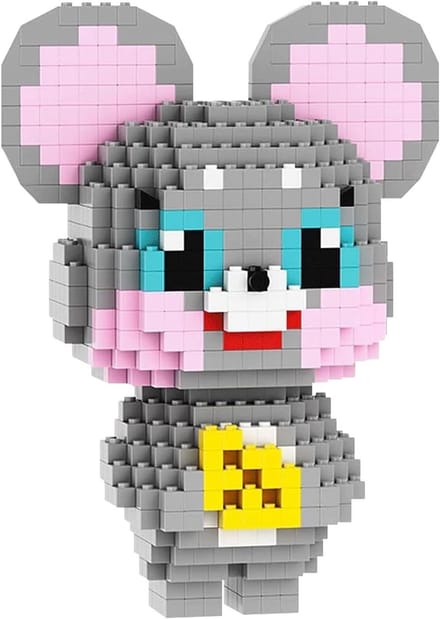 Micro Bouwstenen - Mini Blokken - Creatief Bouwen - 1065 Stuks - Dier Thema - Bruin