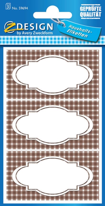 Gecontroleerde huishoudlabels, 9 stuks