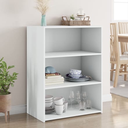 vidaXL - Dressoir - 70x41x93 - cm - bewerkt - hout - wit
