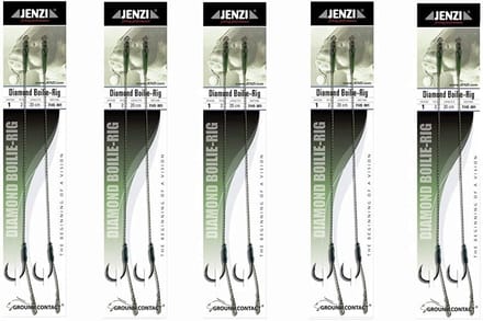 10 Stuks Boilie Rigs Diamond Classic Maat 1 met Stopper