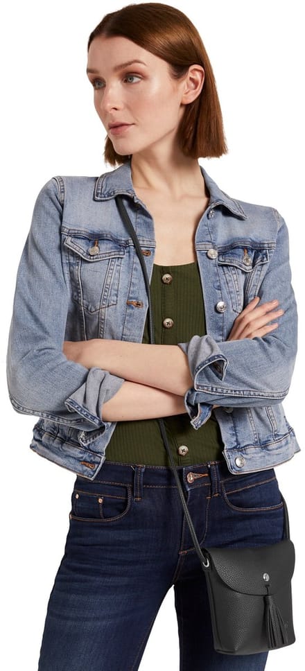 Tom Tailor Denim - TTIDA S schoudertas met magneetsluiting - Maat ONESIZE - schwarz / black
