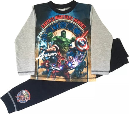 Marvel Avengers Pyjama - blauw met grijs - Maat 110/116