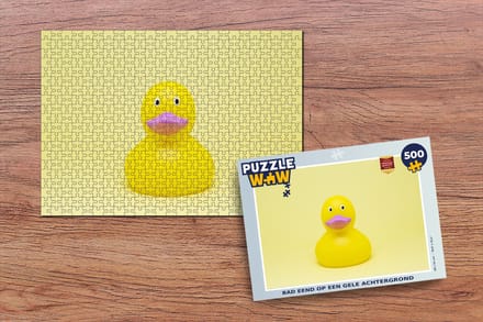 Puzzel Badeend - Geel - Roze - Legpuzzel - Puzzel 500 stukjes