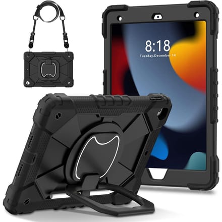 voor iPad 5e/6e/7e/8e/9e/10e Air 4/5 Pro 11 Pro 9.7 Hoes met Potloodhouder met 360 Roterende Opvouwbare Stand Cover ForiPad 5 6th Pro9.7