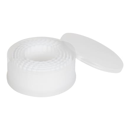 set uitsteekvormen rond 12 cm wit 6-delig
