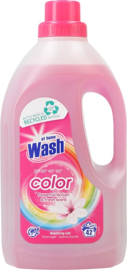 At Home - Wash - Wasmiddel - Gekleurde Was - Frisse Geur - 42 Wasbeurten
