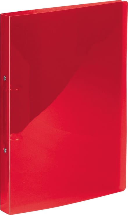 Kangaro ringband - A4 - 2-rings - PP - transparant rood