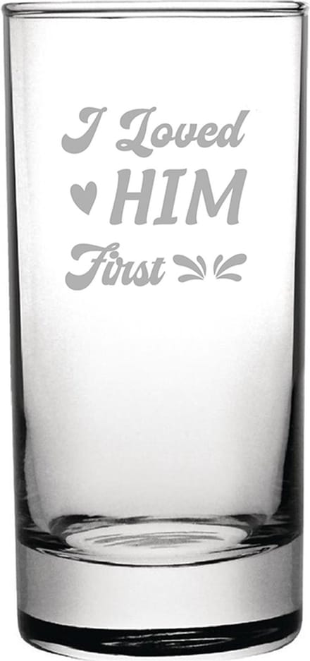 Gegraveerde Longdrinkglas 28,5cl I loved him first