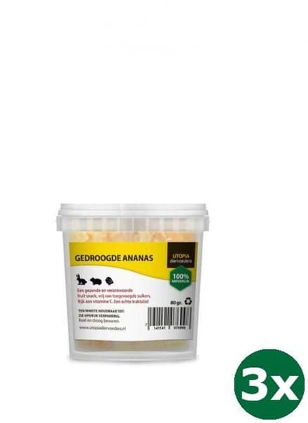 3x80 gr Utopia gedroogde ananas