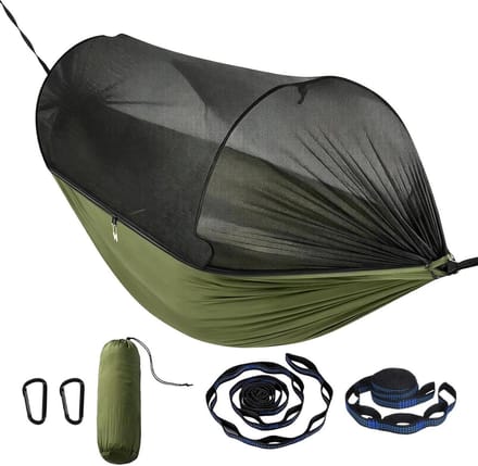 Kampeerhangmat - Dubbele Hangmat - Outdoor Ontspanning - Geïntegreerd Vliegengaas - 270x140 cm - Niet gespecificeerd