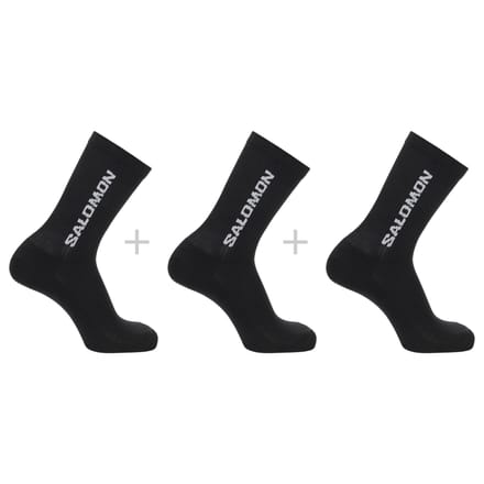 Salomon Everyday Crew, sokken, 3-pack, zwart