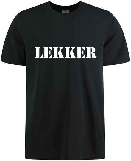 LEKKER T-shirt - 100% Katoen - Maat 4XL - Classic Fit - Zwart