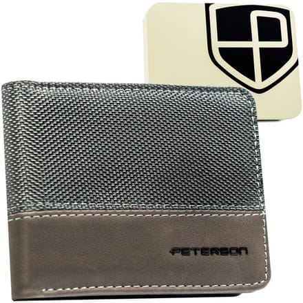Peterson - Herenportefeuille - Grijs - RFID-beveiliging - Geen Sluiting
