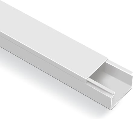 Kabelgoot/ leidinglijst wit 2X1 M wit 100X40 mm