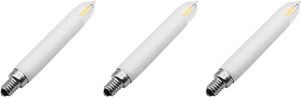 Reserve Kerstlampjes E10 LED Filament Kaars - 3 stuks - 10-55V - 0.2W - 2200K - 10.5cm - Warm wit licht