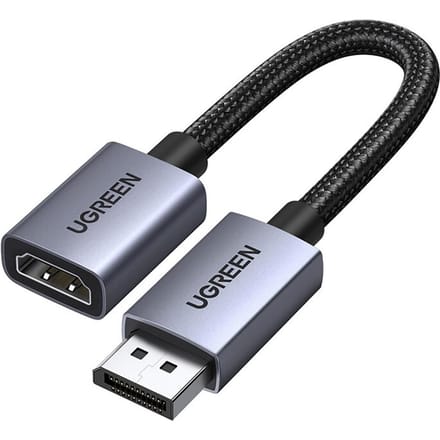 Ugreen 65982 - DisplayPort naar HDMI Adapter - 4K 30Hz - Aluminium Behuizing - Nylon Omslag