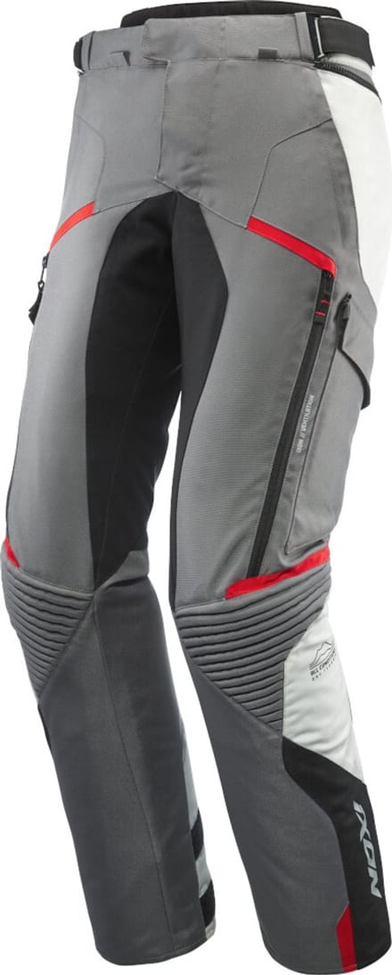Ixon Midgard PT Grijs Zwart Rood Waterdichte Textiele Motorbroek - Broek