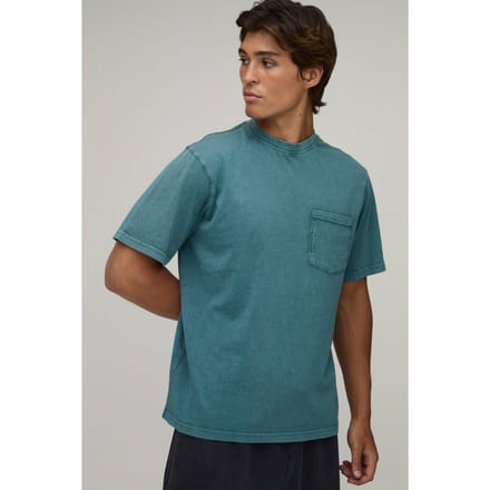 Essentieel Gewassen Regular Fit T-shirt Met Borstzak | Forest | Size XL