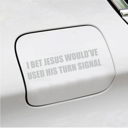 Bumpersticker - I Bet Jesus - 3,5 X 14,8 - Licht Grijs