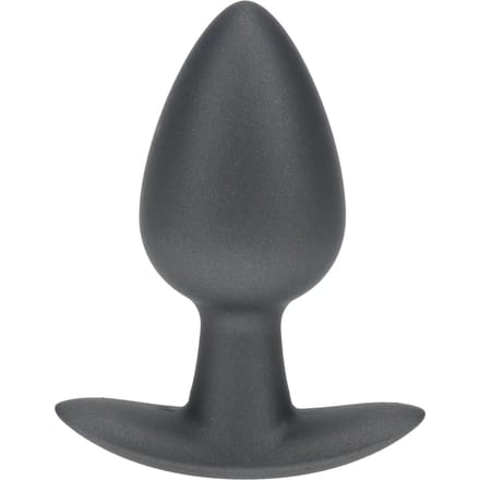 Ouch! Gladde Siliconen Buttplug 3.4 cm - Gunmetal