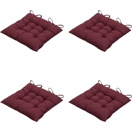 Madison - Zitkussen Panama bordeaux - Ca. 46x46 cm - Set van 4