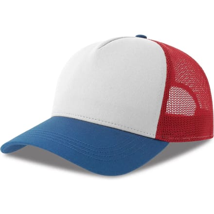 Atlantis Headwear Rapper Cotton-S Cap AT535 - WHITE/RED/ROYAL - One size