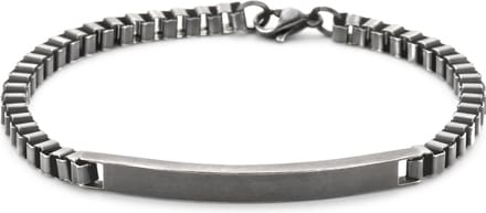 Frank 1967 Armband – 7FB-0676 - Naamplaat – 21 cm – Geborsteld Zilverkleurig Staal