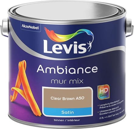 Levis - Ambiance Mur Satin Mix - Clear Brown A50 - Mengverf - 2,5 L