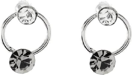 Behave® oorbellen geslepen glaskristal zilverkleur 0,7 cm – elegant design