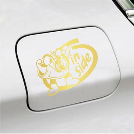 Bumpersticker - Turbo Inside - 12 X 15 - Goud