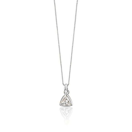 Petit Comité - Ketting Dames Geboortesteen Kristal April (Zilver) - Cadeau Dames