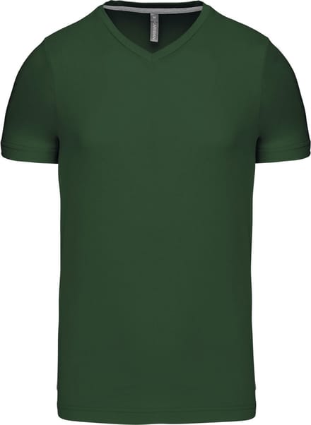 Kariban T-shirt V-hals korte mouwen K357 - Forest Green - XL