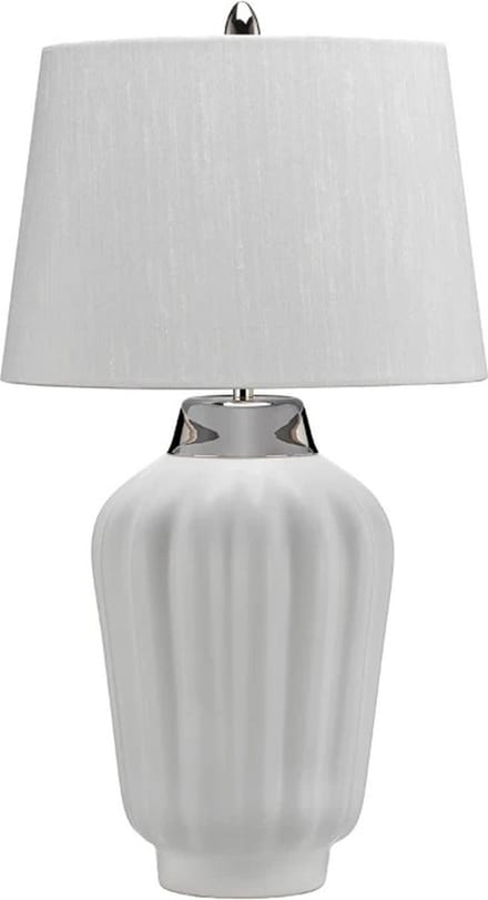 Quintiesse LED Tafellamp Bexley | 1X E27 Max 60W | White & Polished Nickel