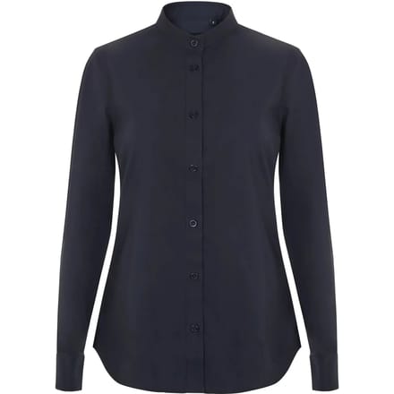 Dames blouse met lange mouwen en Mao-kraag Velilla