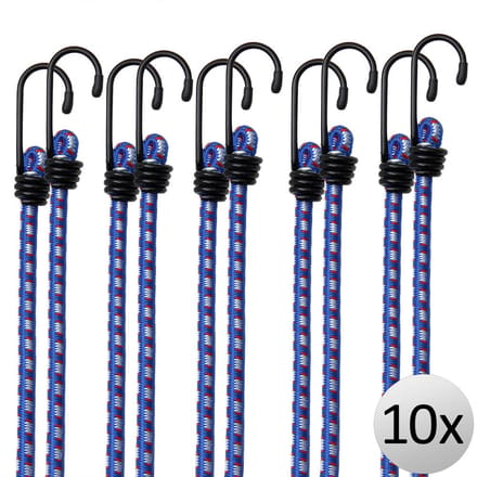 Monzana Snelbinder met spinhaak 30 cm x 8 mm diameter - Blauw -10 stuks