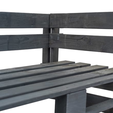 vidaXL - Tuinhoekbank - pallet - hout - grijs