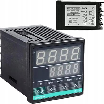 Rosfix Temperatuurregelaar PID CH102FK02-MV*AN - SSR 12VDC Relais 10A - 48x48 mm -199,9–1800°C