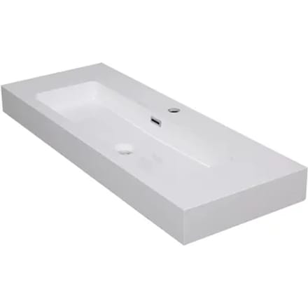 Aquazuro Waskom Badkamer Arezzo - Vierkant - Wit - 38cm