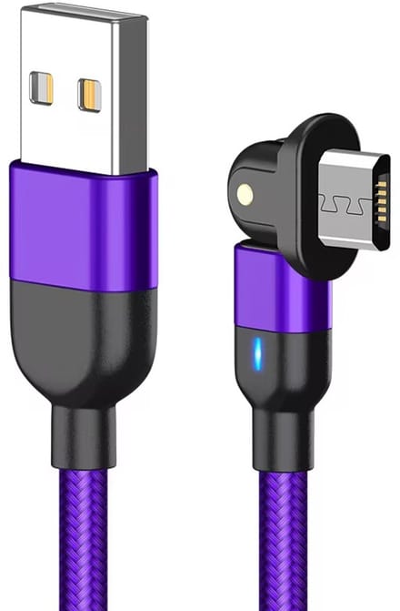 Micro usb kabel - 2 Meter - 180° draaibaar - Data Kabel - Fast Charging - Geschikt voor o.a. Ps4 Controller Xbox One Telefoons - Oplaadkabel - Usb A naar Micro Usb