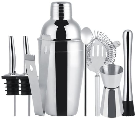 Cocktailset RVS Zilver 8 delig