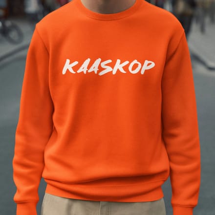 Oranje Koningsdag Sweater Kaaskop - MAAT M - Feestkleding & Carnavalskleding