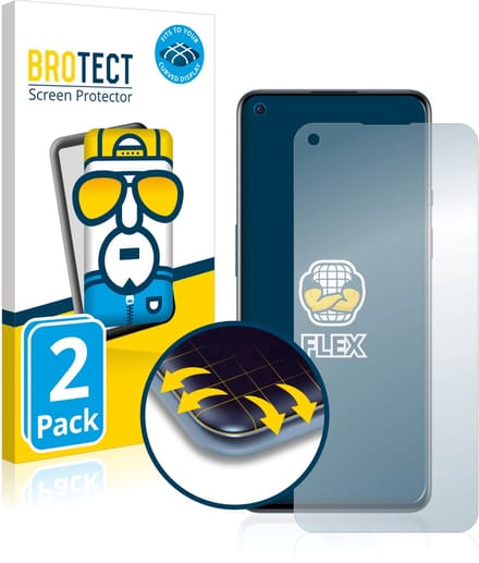 BROTECT - Screenprotector voor OnePlus 9 - Folie Beschermfolie transparant volledig dekking - 2 Stuks