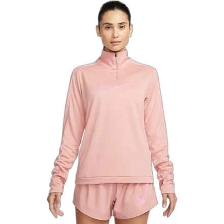 Dames sweatshirt met 1/2 rits Nike Dri-FIT Swoosh HBR Pacer